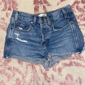 Denim Blue Distressed Women's Shorts
